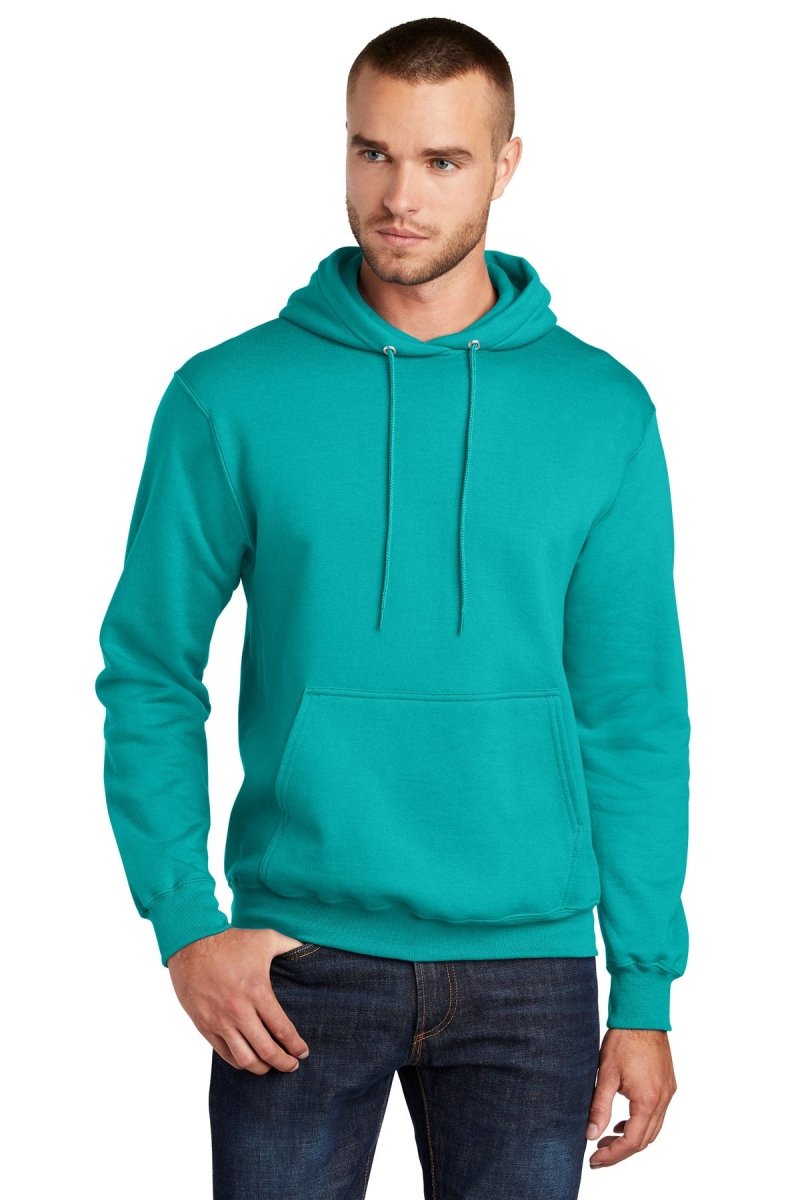 Port & Company PC78H Core Fleece Pullover Hoodie Bright Aqua S Hoodies