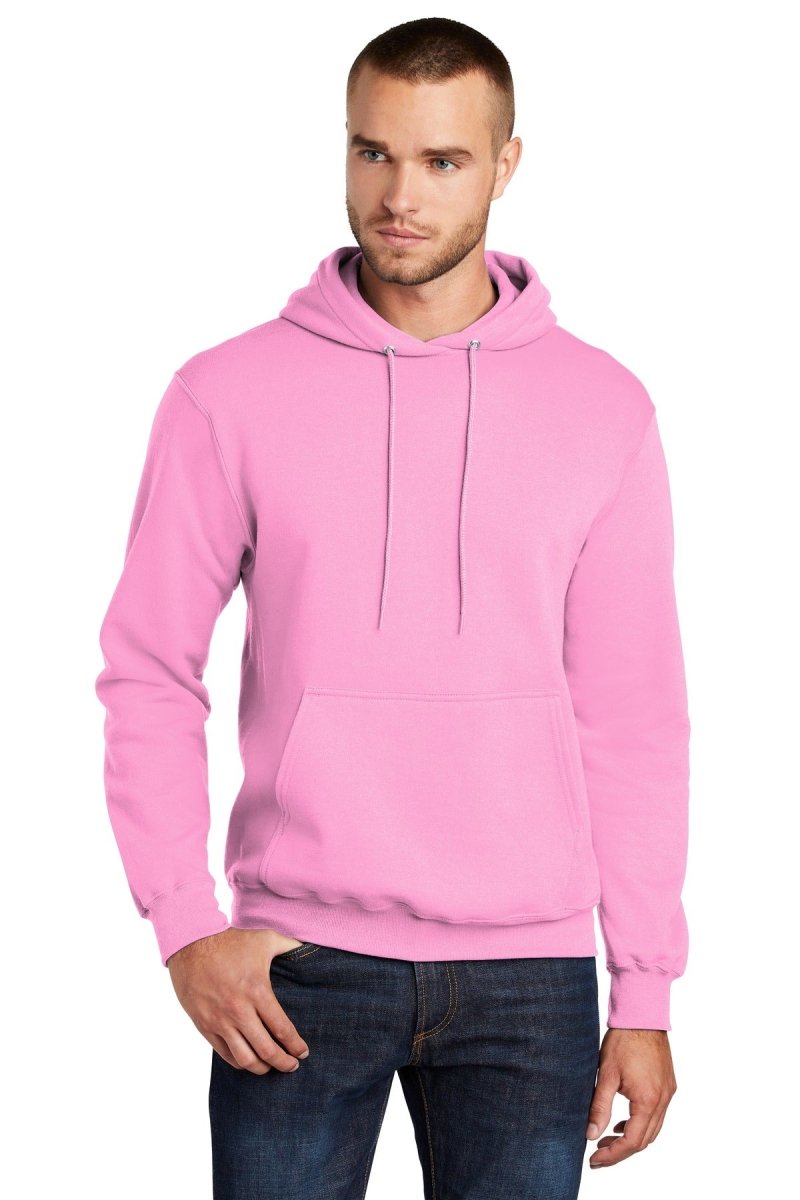 Port & Company PC78H Core Fleece Pullover Hoodie Candy Pink S Hoodies