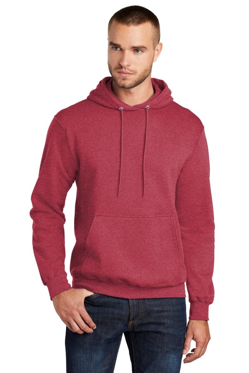 Port & Company PC78H Core Fleece Pullover Hoodie Heather Red S Hoodies