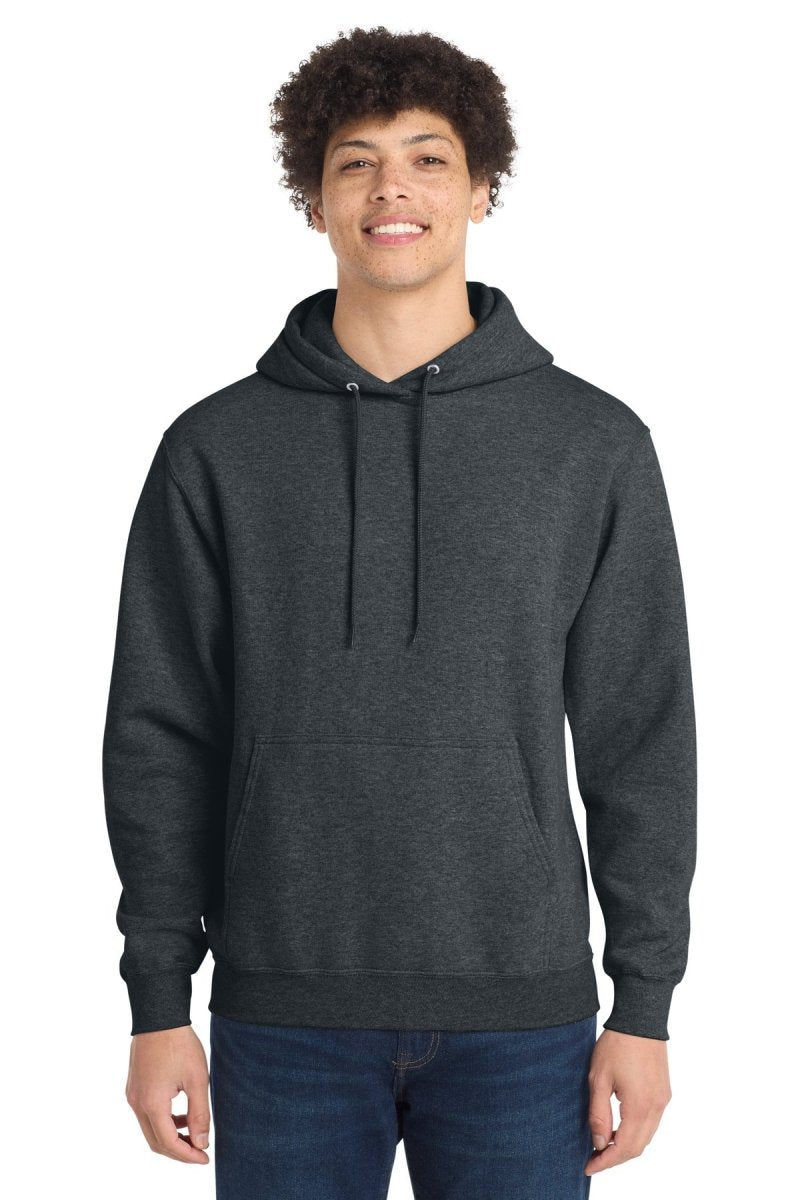 Port & Company PC78HT Tall Core Fleece Pullover Hooded Sweatshirt. Port & Co PC78HT Dark Heather Grey LT Sweatshirts