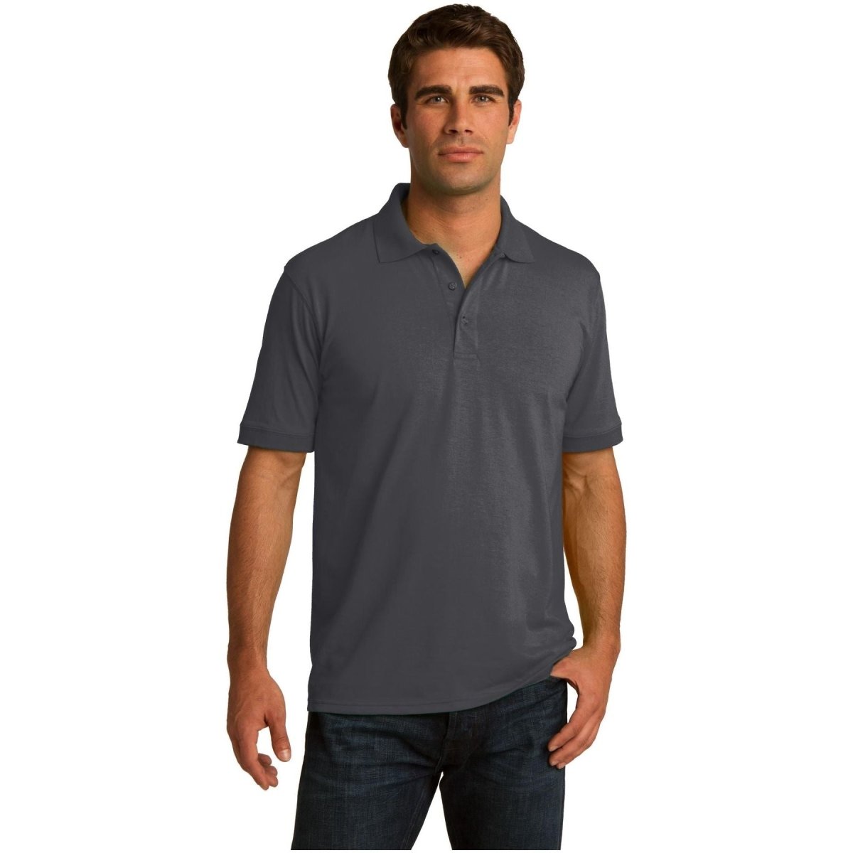 Port & Company ® Tall Core Blend Jersey Knit Polo. KP55T - Port & Company KP55T Charcoal Large Tall Tall Polos