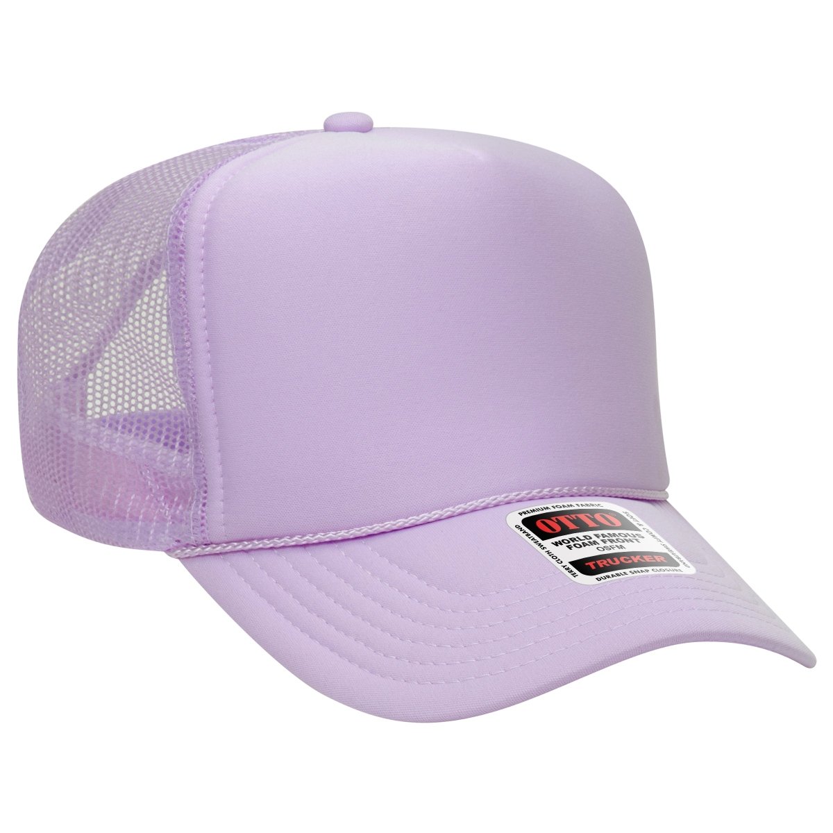 Premium High Profile Foam Trucker Hat Lavender Caps