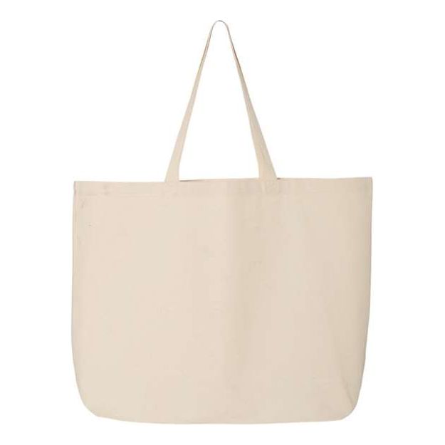Q - Tees 25L Jumbo Tote - Q - Tees Q600 Natural One Size Tote
