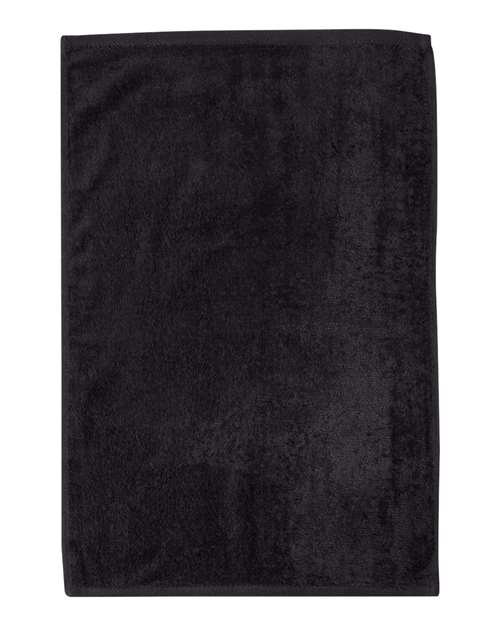 Q - Tees Deluxe Hemmed Hand Towel - Q - Tees T300 Black One Size Classic Towels