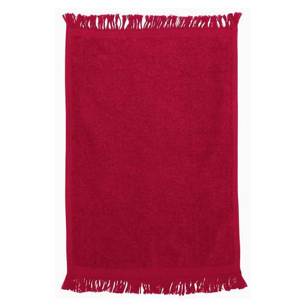 Q - Tees Fringed Fingertip Towel - Q - Tees T100 White One Size Classic Towels