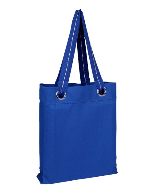 Q - Tees Large Grommet Tote - Q - Tees Q1630 Royal One Size Short Sleeve T-Shirts