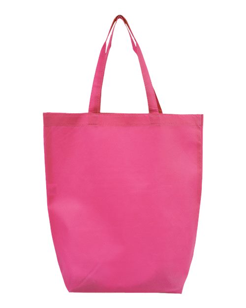 Q - Tees Non - Woven Gusset Bottom Tote - Q - Tees Q1251 Hot Pink One Size Short Sleeve T-Shirts