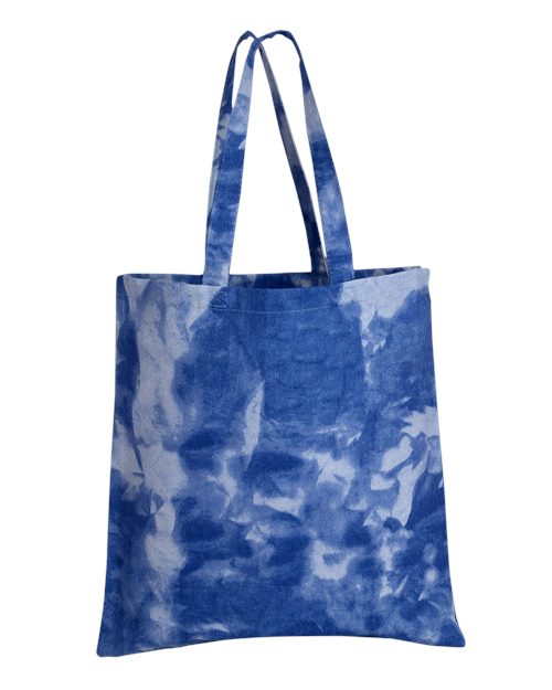Q - Tees Tie - Dyed Canvas Bag - Q - Tees TD800 Cloudy Blue One Size Short Sleeve T-Shirts