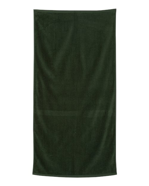Q - Tees Velour Beach Towel - Q - Tees QV3060 Forest One Size Classic Towels