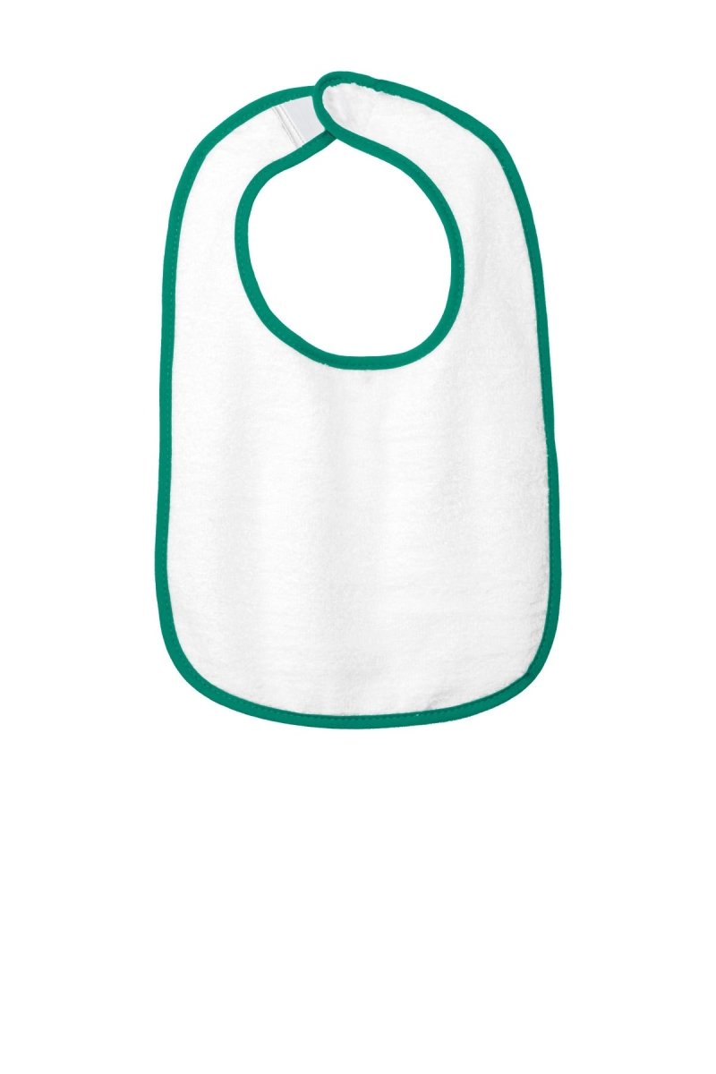 Rabbit Skins ™ Infant Contrast Trim Terry Bib. RS1003 - Rabbit Skins RS1003 Kelly OSFA Infant & Toddler