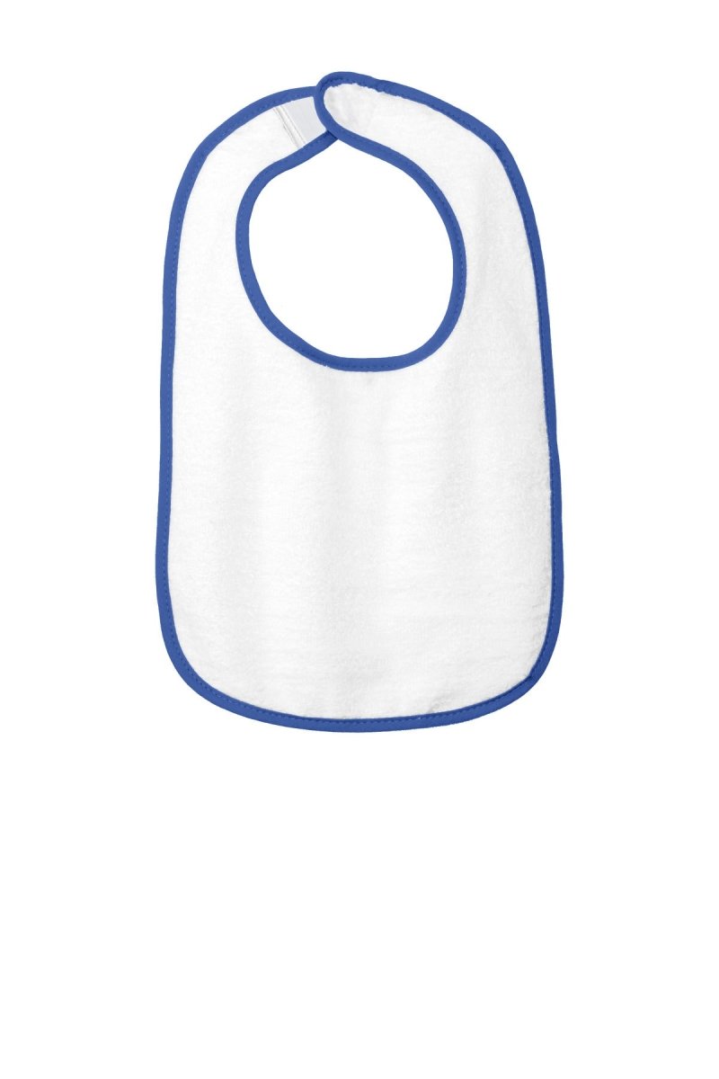 Rabbit Skins ™ Infant Contrast Trim Terry Bib. RS1003 - Rabbit Skins RS1003 Royal OSFA Infant & Toddler