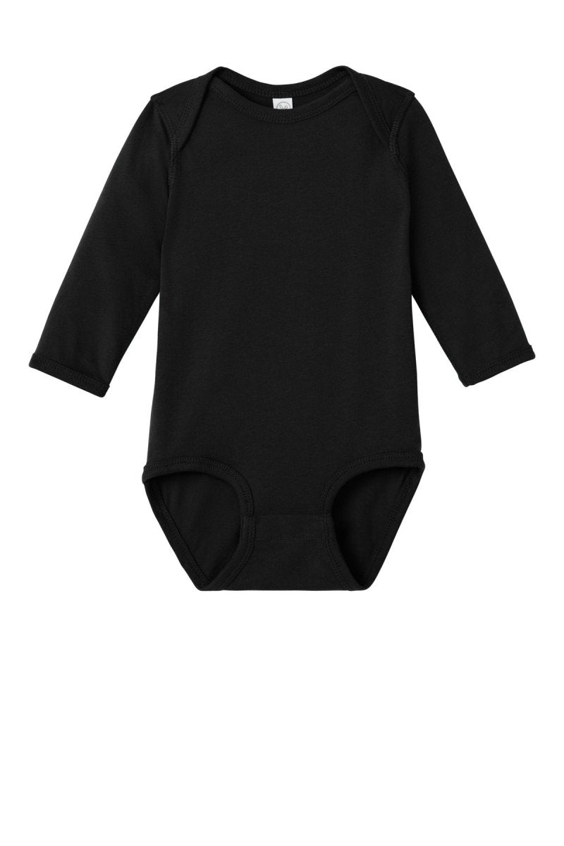 Rabbit Skins ™ Infant Long Sleeve Jersey Bodysuit RS4421 - Rabbit Skins RS4421 Black 06M Infant & Toddler