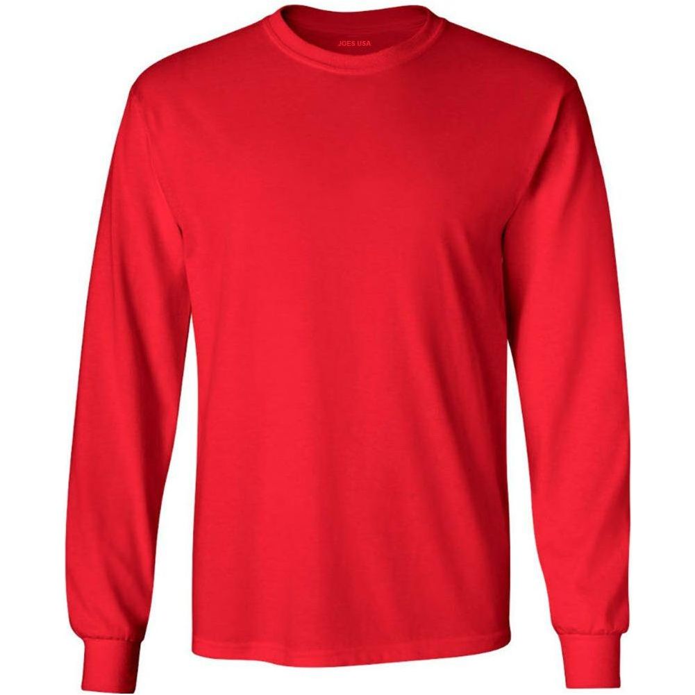 Joe's USA Men's Long Sleeve Heavyweight Cotton T-Shirts in Regular, Big & Tall
