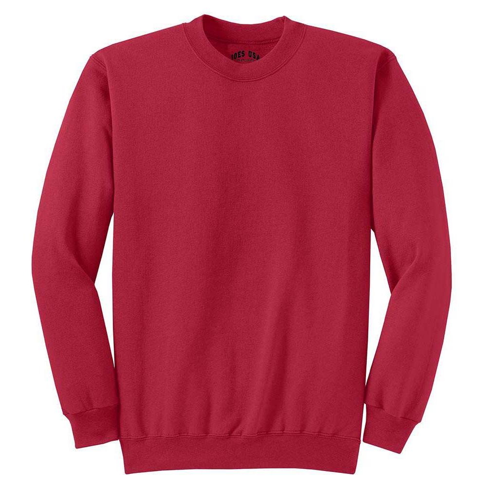 Joe's USA Men's Essential Fleece Crewneck Sweatshirt Joe's USA Small Red