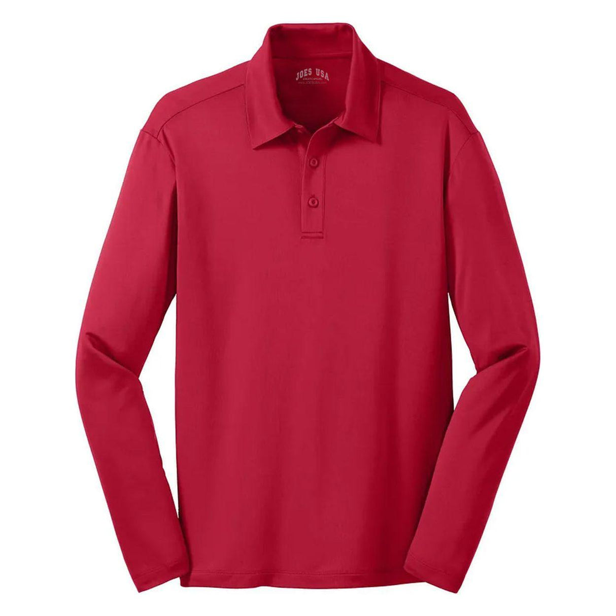 Silk Touch Performance Long Sleeve Polo Polos/Knits Joe's USA Red X-Small
