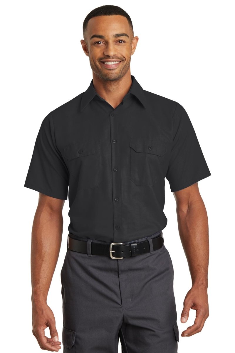 Red Kap ® Short Sleeve Solid Ripstop Shirt. SY60 - Red Kap SY60 Black S Workwear