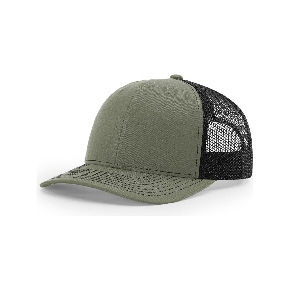 Richardson 112 Snapback Trucker Cap Black OSFM Caps