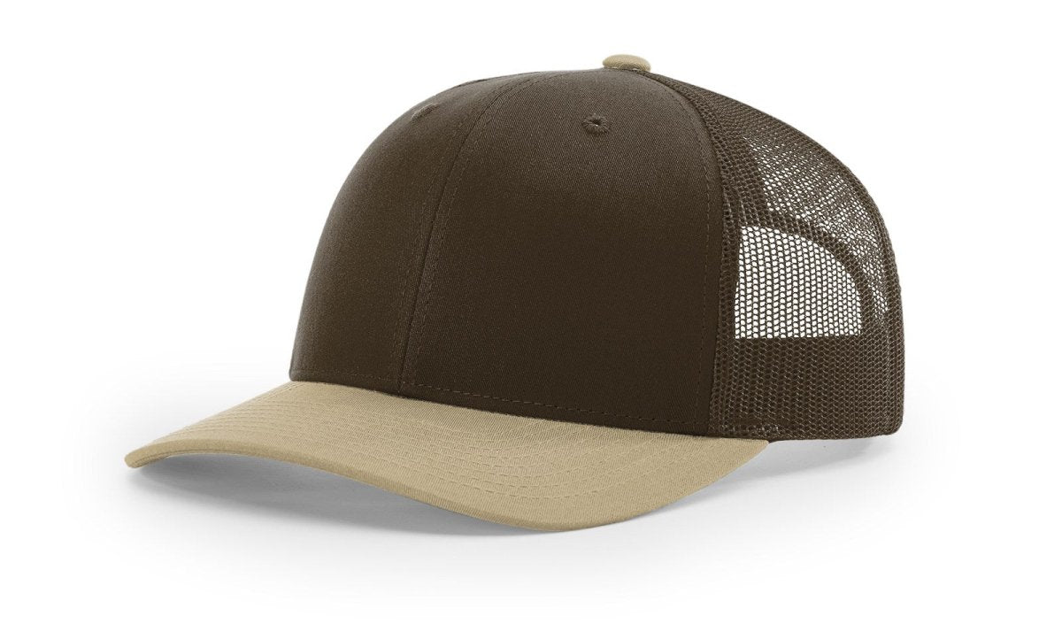 Richardson 112 Snapback Trucker Cap Brown/Khaki - CMB OSFM Caps