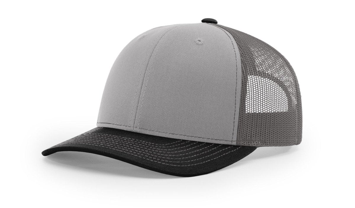 Richardson 112 Snapback Trucker Cap Grey / Charcoal / Black OSFM Caps