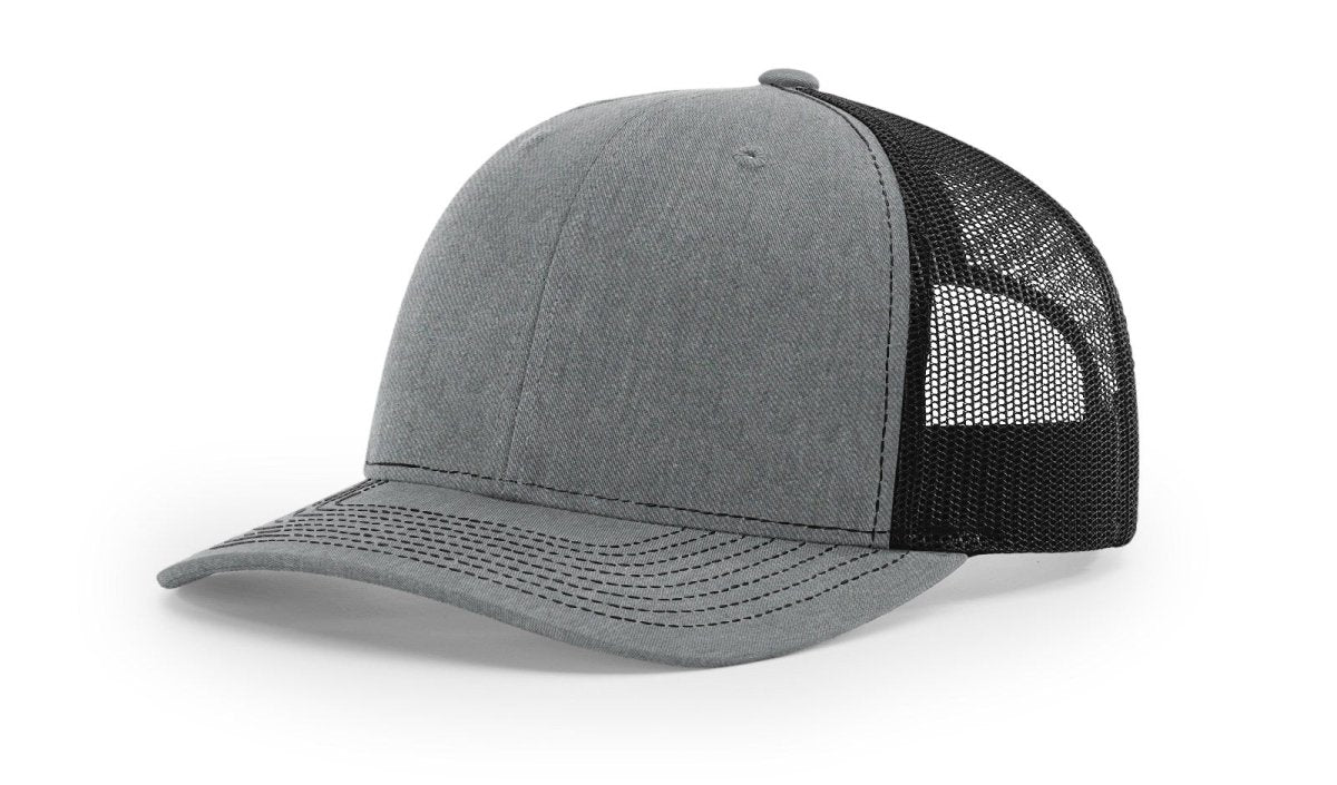 Richardson 112 Snapback Trucker Cap Heather Grey / Black OSFM Caps