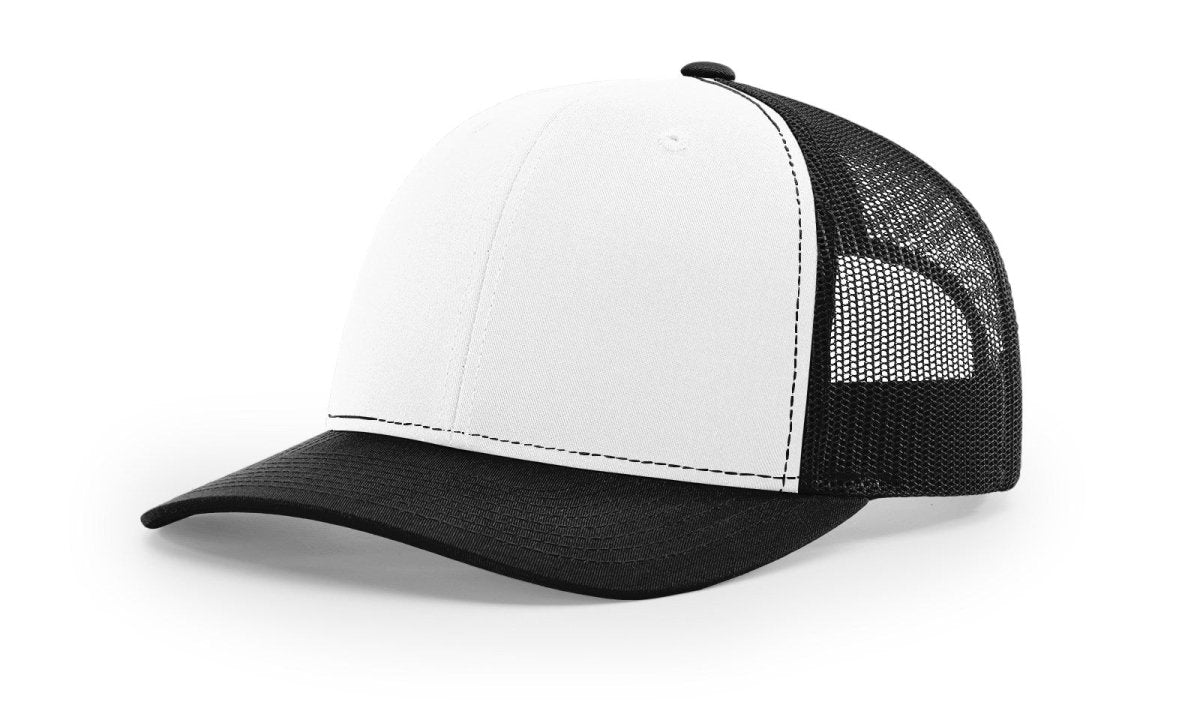 Richardson 112 Snapback Trucker Cap White / Black OSFM Caps