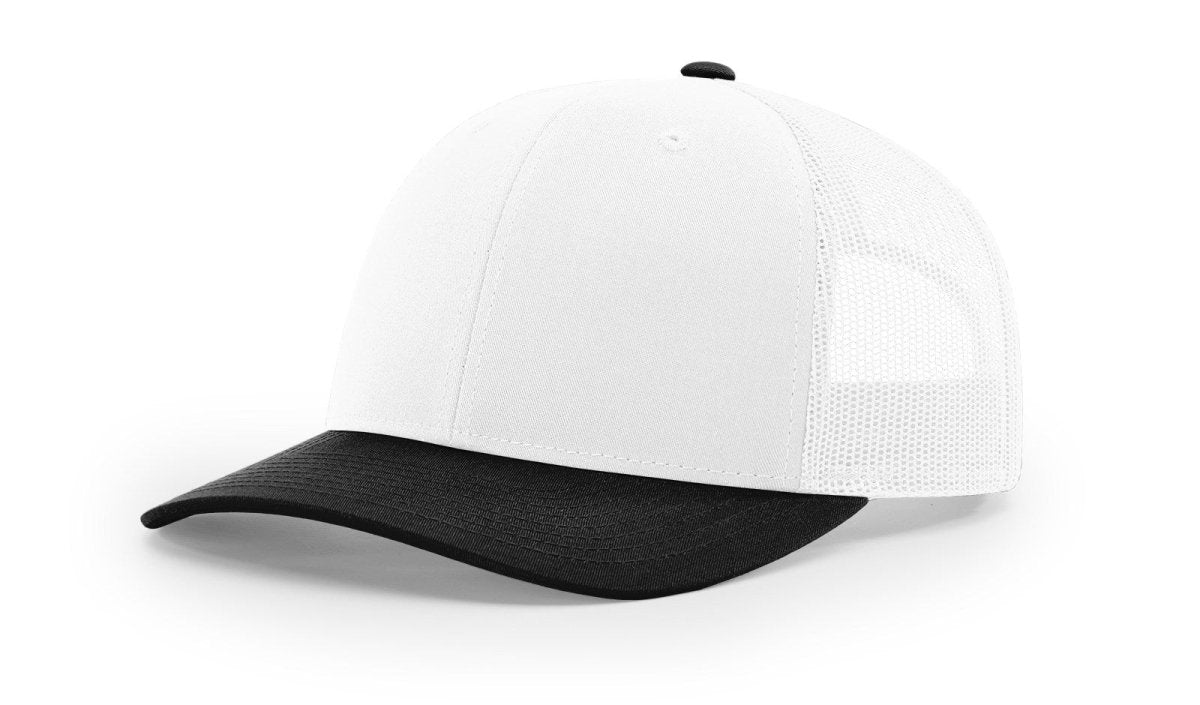 Richardson 112 Snapback Trucker Cap White/Black CMB OSFM Caps