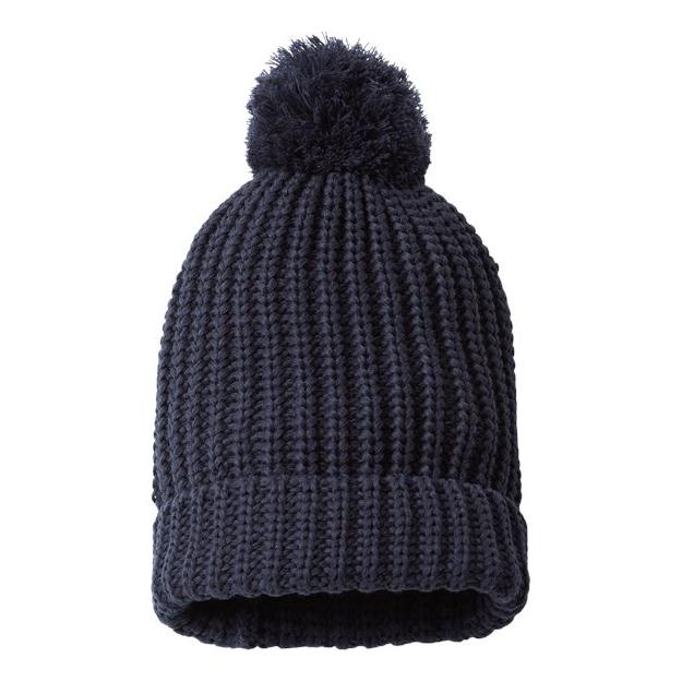 Richardson Chunky Cable Beanie - Richardson 143R Navy One Size Beanies