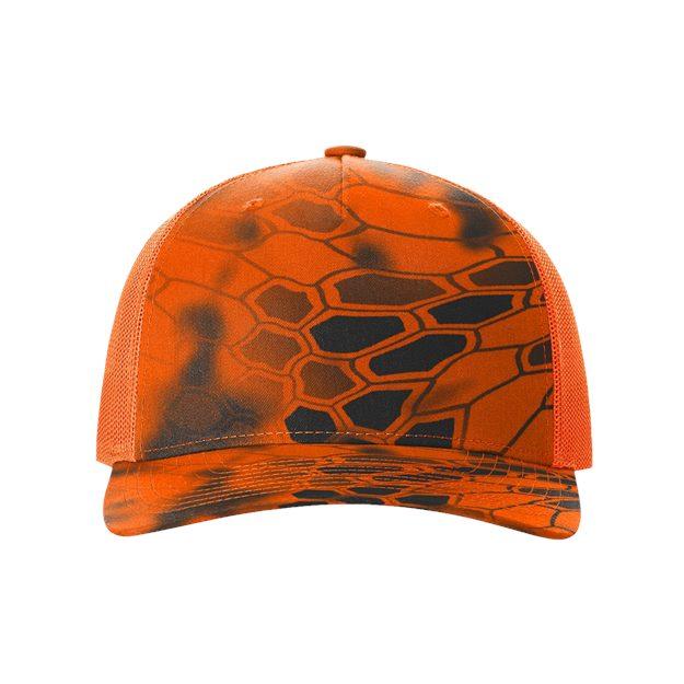 Richardson Five - Panel Printed Trucker Cap - Richardson 112PFP Realtree Escape/ Black Adjustable Caps