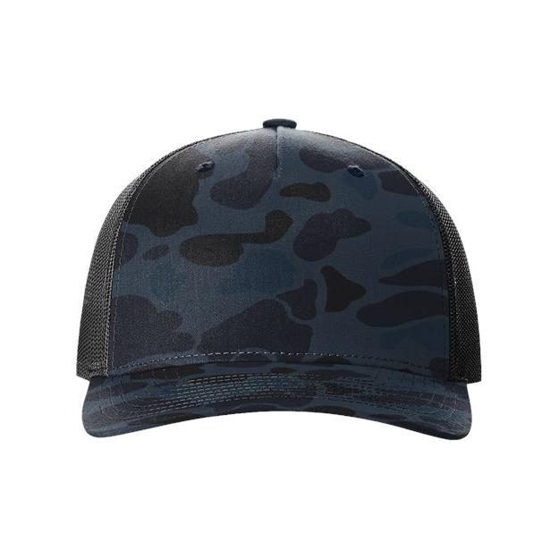 Richardson Five - Panel Printed Trucker Cap - Richardson 112PFP Realtree Escape/ Black Adjustable Caps