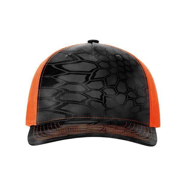 Richardson Five - Panel Printed Trucker Cap - Richardson 112PFP Realtree Escape/ Black Adjustable Caps