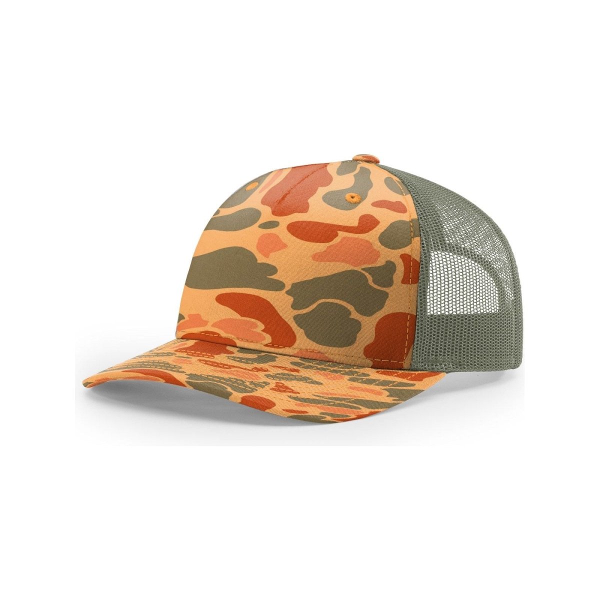 Richardson Five - Panel Printed Trucker Cap - Richardson 112PFP Realtree Escape/ Black Adjustable Caps
