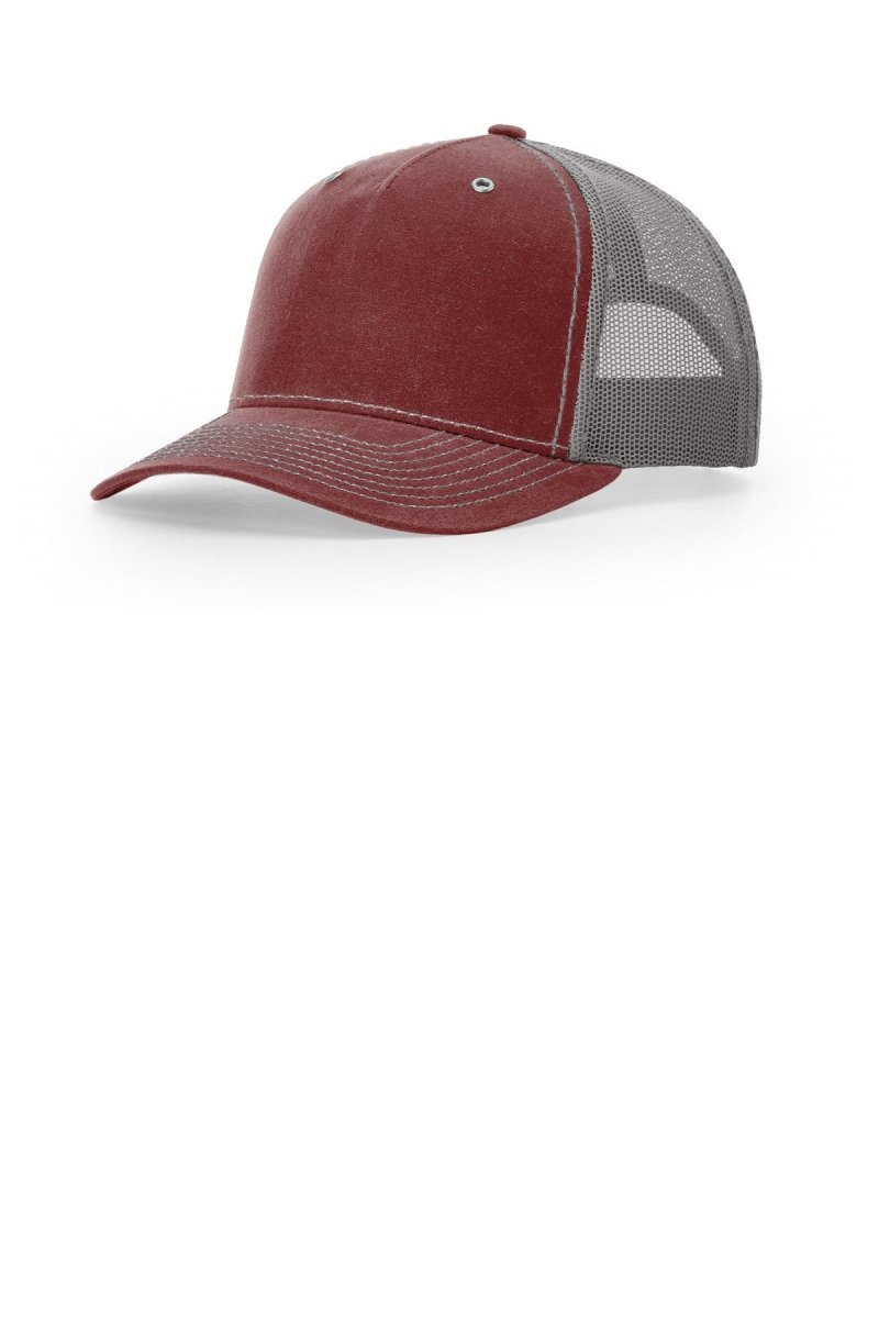 Richardson Hawthorne 112WH - Richardson 112WH Burnt Red/ Charcoal OSFA Caps
