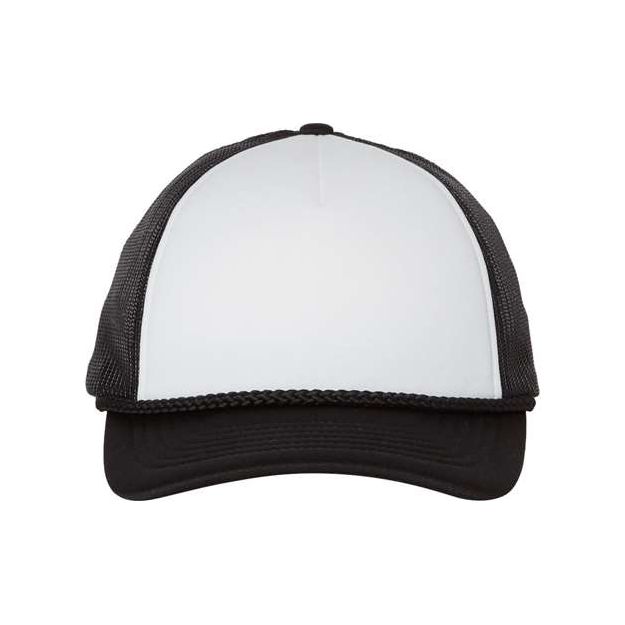 Richardson Low Pro Foamie Trucker Cap - Richardson 213 White/ Black/ Black Adjustable Caps
