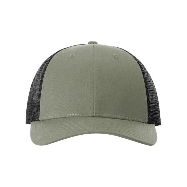 Richardson Low Pro Trucker Cap - Richardson 115 Loden Green/ Black M/L Caps