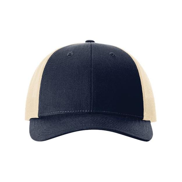 Richardson Low Pro Trucker Cap - Richardson 115 Navy/ Khaki M/L Caps