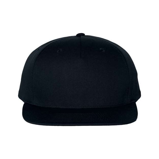 Richardson Pinch Front Structured Snapback Trucker Cap - Richardson 255 Black Adjustable Hats