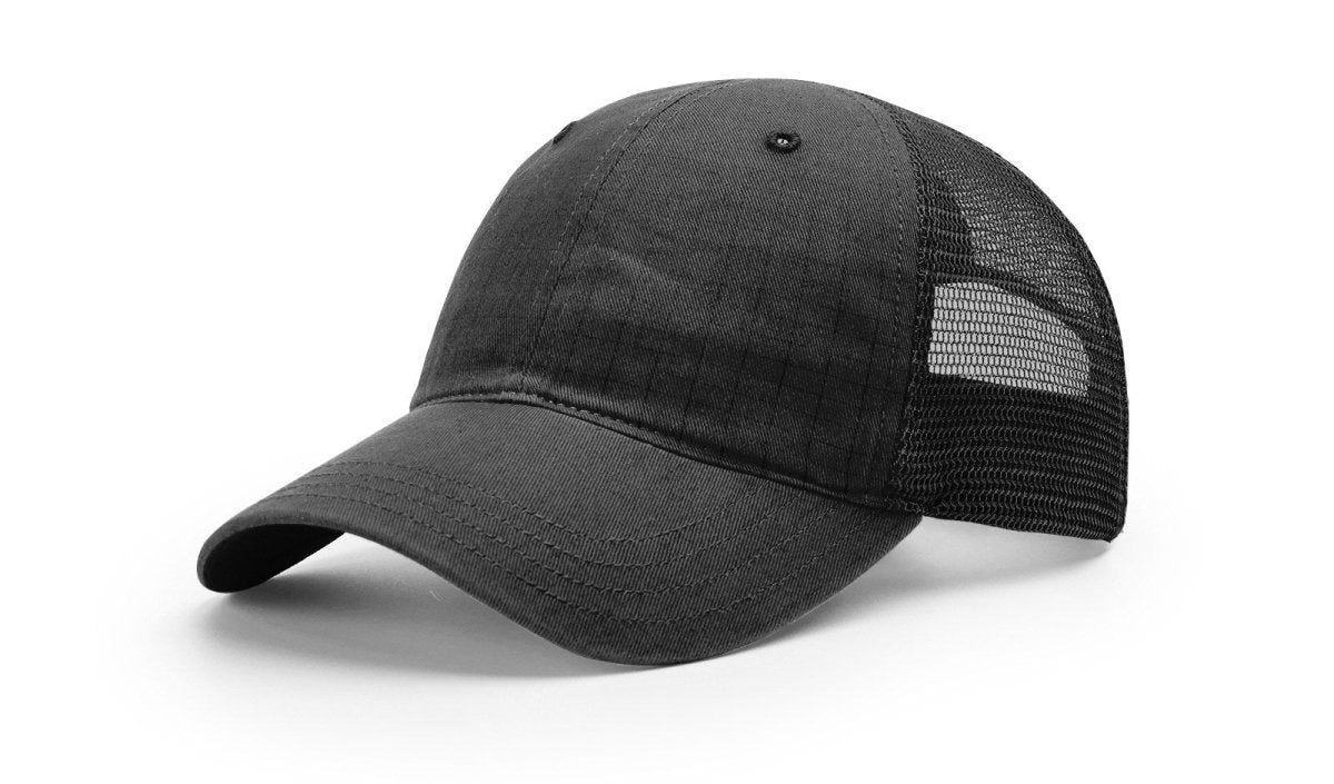 Richardson Relaxed Tactical Hat - Richardson 111T Black Adjustable Caps