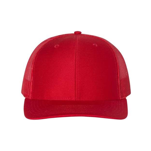 Richardson Snapback Trucker Cap - XL - Richardson 112 Red XL Hats