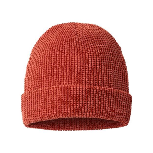 Richardson Waffle Cuffed Beanie - Richardson 146R Rust One Size Beanies