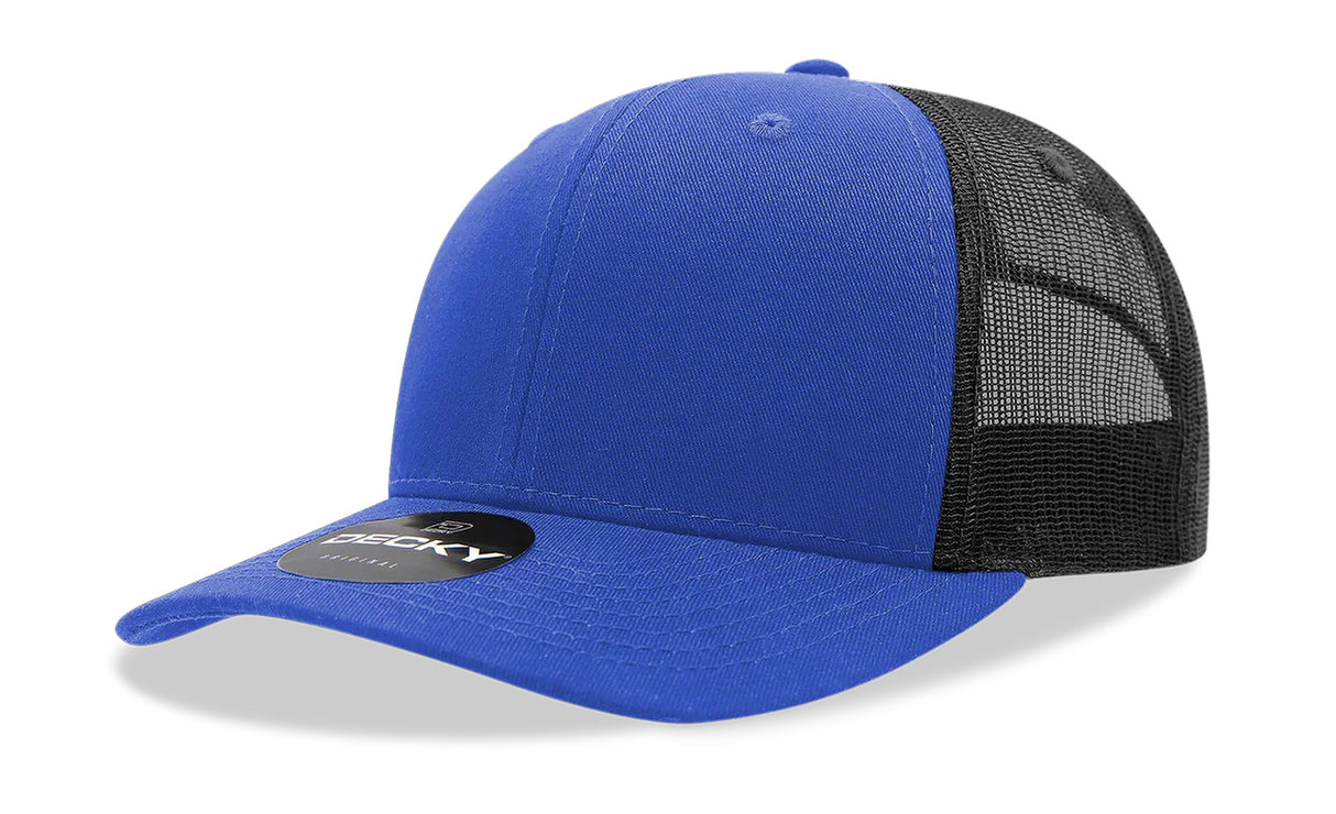 Decky 6 Panel Mid Profile Structured Cotton Blend Trucker | Decky 6021