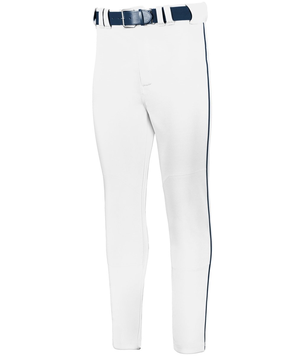 Russell (Team) BASELINE TAPERED LEG PIPED BASEBALL PANT - Russell (Team) R62LGM WHITE/NAVY S