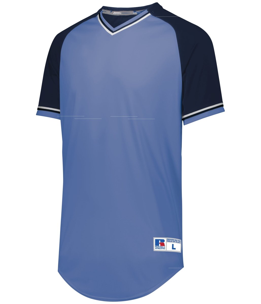 Russell (Team) Classic V - Neck Jersey - Russell (Team) R01X3M COLUMBIA BLUE/NAVY/WHITE S