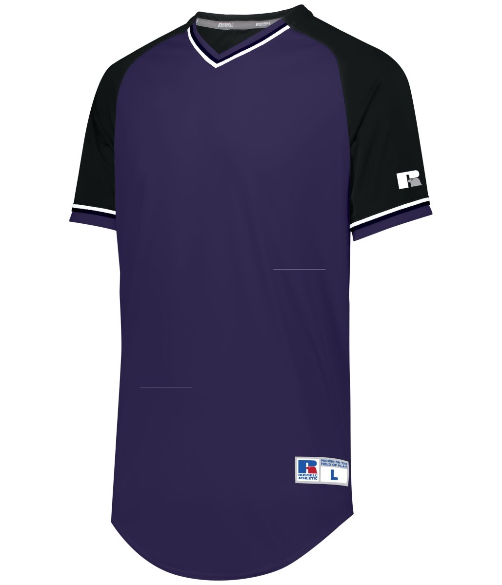 Russell (Team) Classic V - Neck Jersey - Russell (Team) R01X3M PURPLE/BLACK/WHITE S