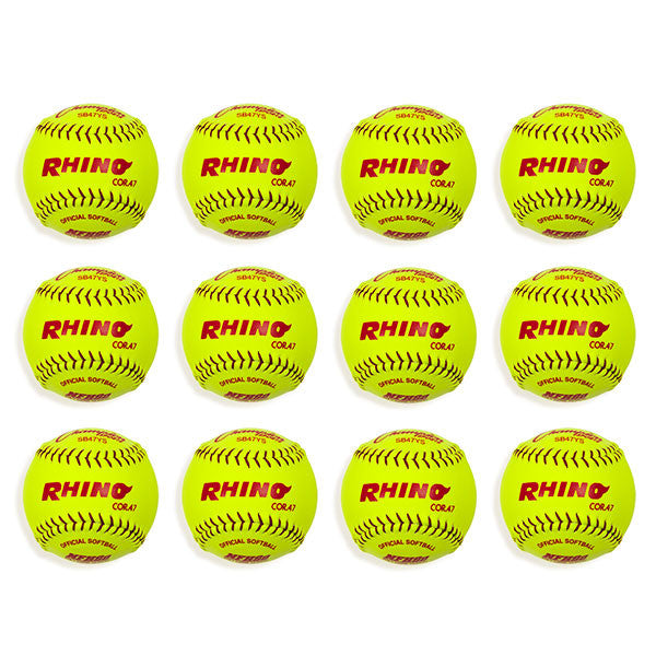 Champion Sports 12" SYNTHETIC LEATHER POLY CORE SOFTBALL, NFHS APPROVED