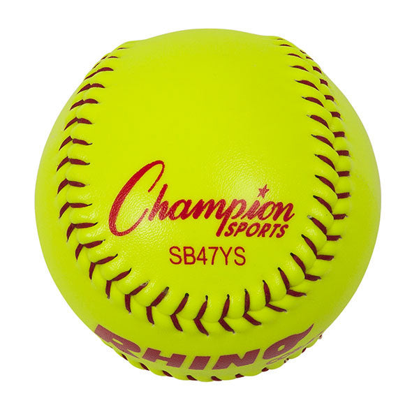 Champion Sports 12" SYNTHETIC LEATHER POLY CORE SOFTBALL, NFHS APPROVED