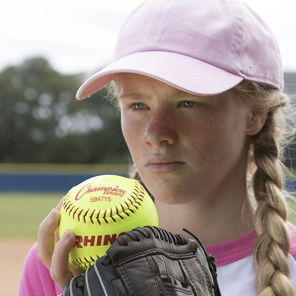 Champion Sports 12" SYNTHETIC LEATHER POLY CORE SOFTBALL, NFHS APPROVED