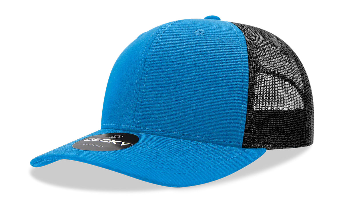 Decky 6 Panel Mid Profile Structured Cotton Blend Trucker | Decky 6021