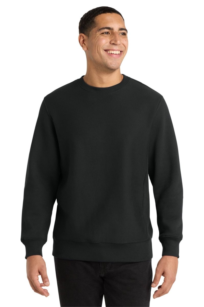 Sport - Tek F280 Super Heavyweight Crewneck Sweatshirt | Wholesale Blank Fleece Black XS Crewneck Sweatshirts