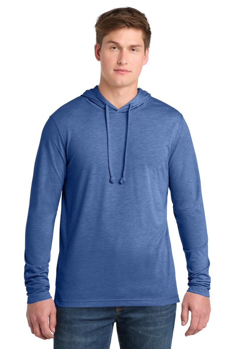 Sport - Tek ® PosiCharge ® Tri - Blend Wicking Long Sleeve Hoodie ST406 - Sport - Tek ST406 True Royal Heather XS Sweatshirts/Fleece