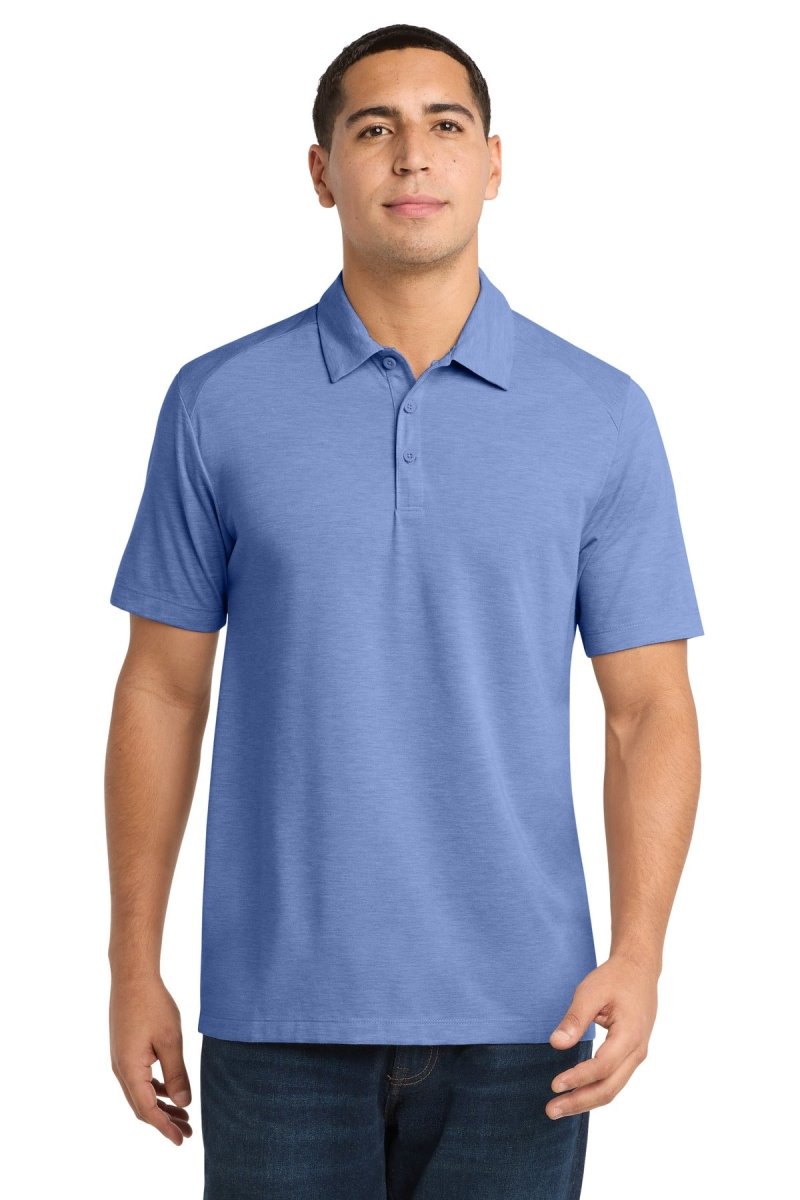 Sport - Tek ® PosiCharge ® Tri - Blend Wicking Polo. ST405 - Sport - Tek ST405 True Royal Heather XS Polos/Knits